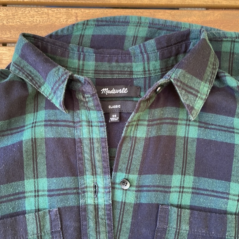 Madewell Flannel Classic Plaid Flannel XS - Picture 11 of 11